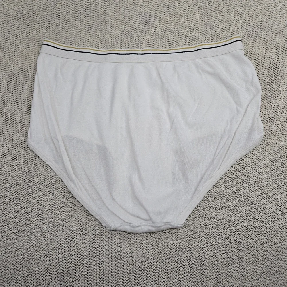 Vtg Stafford Briefs Underwear Mens 2XL 42 White Classic Cotton Comfort Full Cut